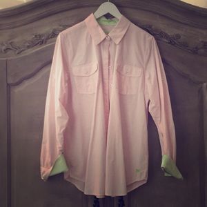 Lilly Pulitzer pink gingham top, size Lg #resort